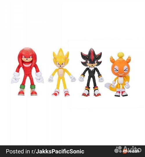 Набор 4 фигурки соник 3 в кино