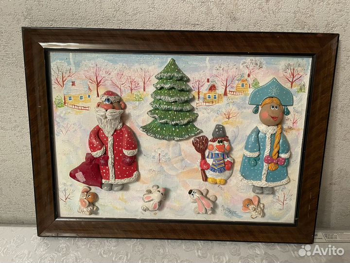 Панно из глины