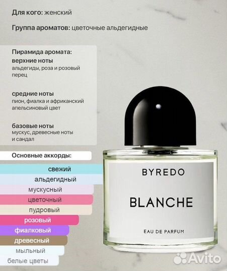 Духи Byredo blanche 100 мл
