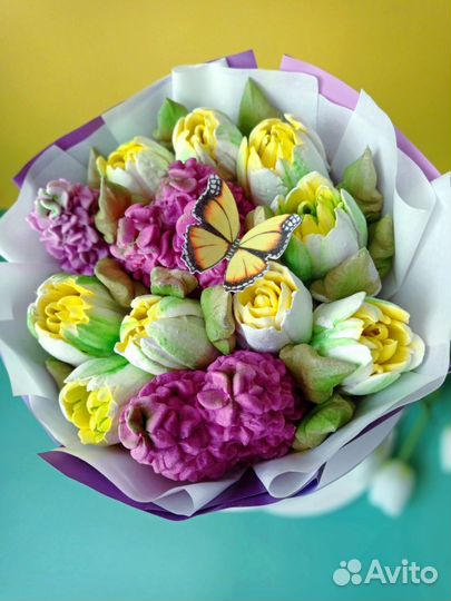 Зефирные цветы подарок на выпускной