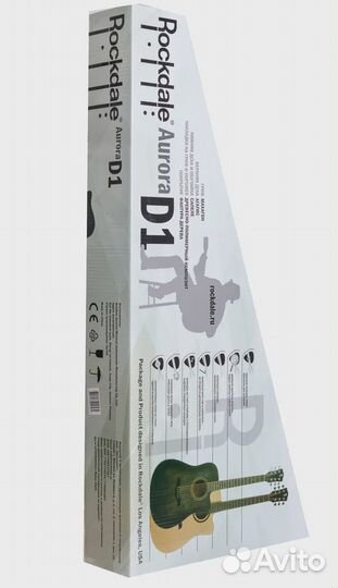 Акустическая гитара rockdale Aurora D1 C BK Полупр