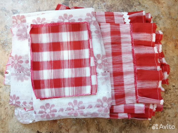 Набор тюль и занавески для кухни