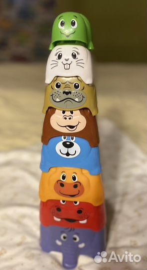 Пирамидка из формочек зверята