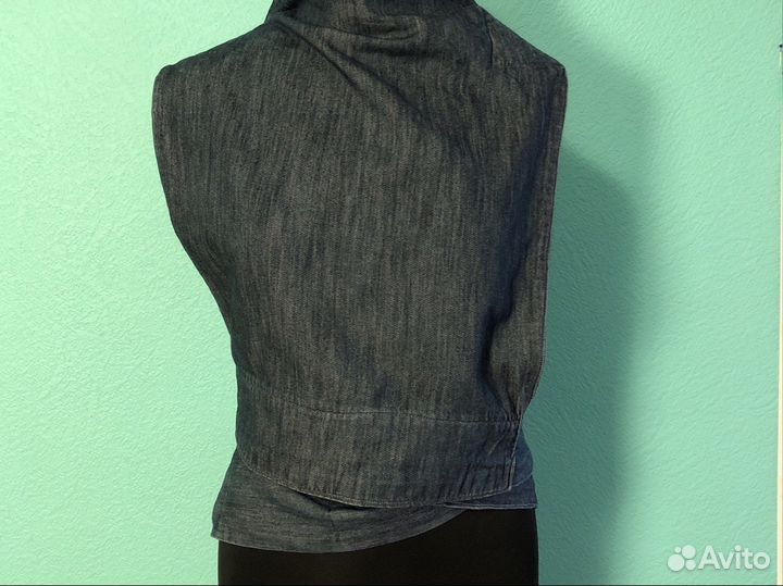 Май-слинг джинсовый тёмно-синий однотонный