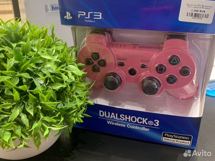 Джойстик PS3 pink беспроводной