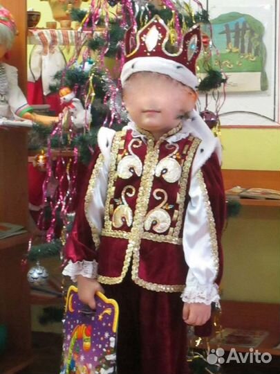 Новогодний костюм царь король 5лет +/1год