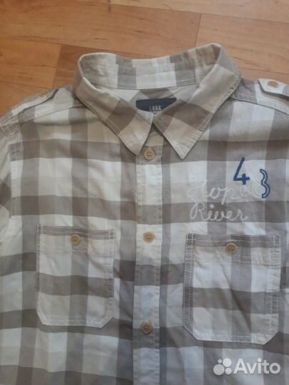 Рубашка 100 хлопок. H&M. 170/84