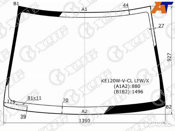 Стекло лобовое toyota allex