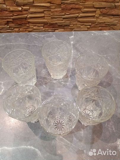 Хрустальные стаканы, стопки СССР