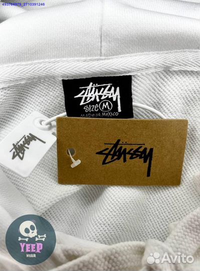 Худи Stussy белое рефлектив L XL