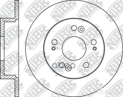 Диск торм. honda RN1695 NiBK