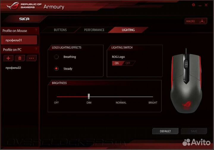 Игровая мышка Asus rog Sica