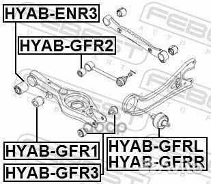 Сайлентблок рычага подвески hyab-GFR3 Febest