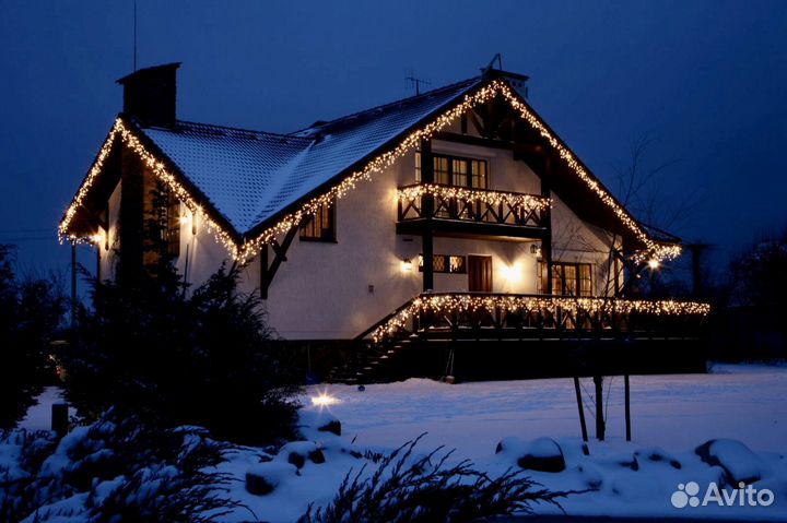 Гирлянда уличная бахрома