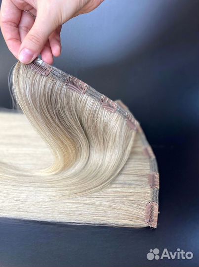 Волосы на заколках из натуральных волос