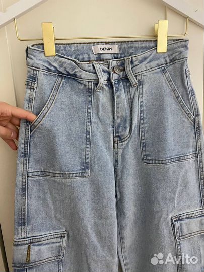 Джинсы женские широкие новые