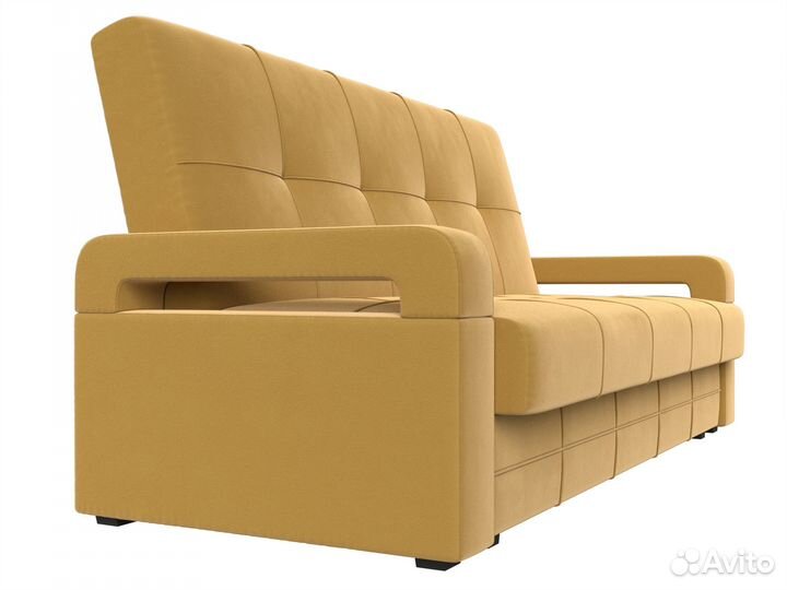 Диван-книжка Гермес Лайт, микровельвет, желтый