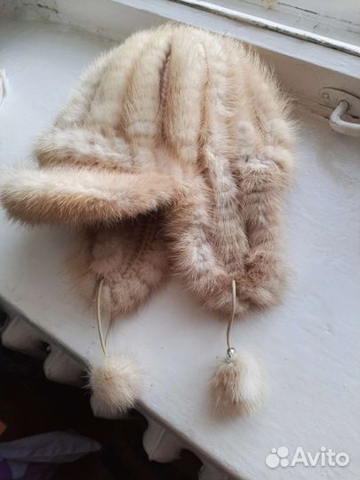 Шапка ушанка женская норка