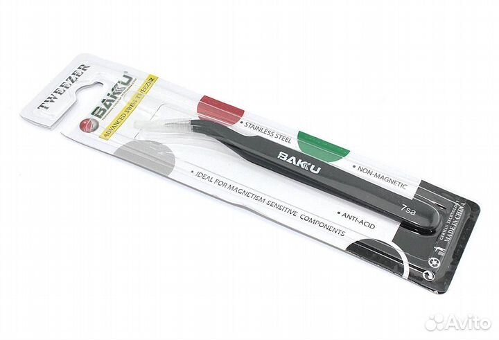 Пинцет baku White Card Series 7-SA