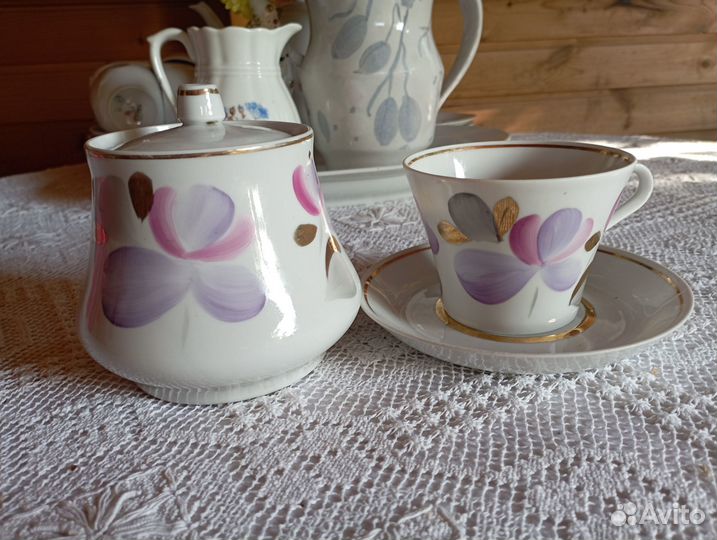 Чайная пара и сахарница