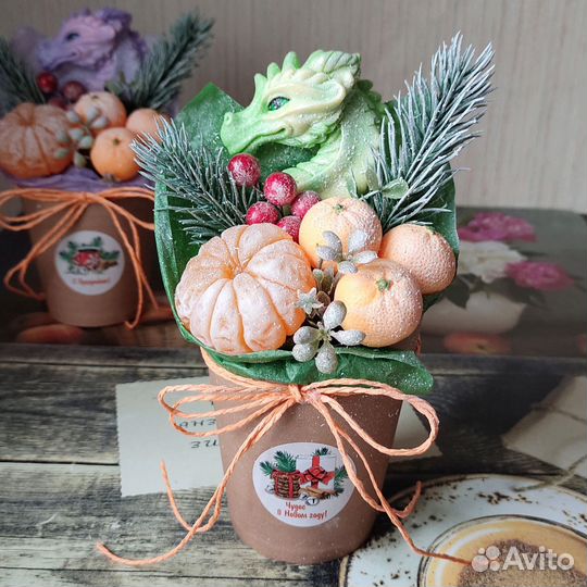 Новогодняя композиция,мыло ручной работы