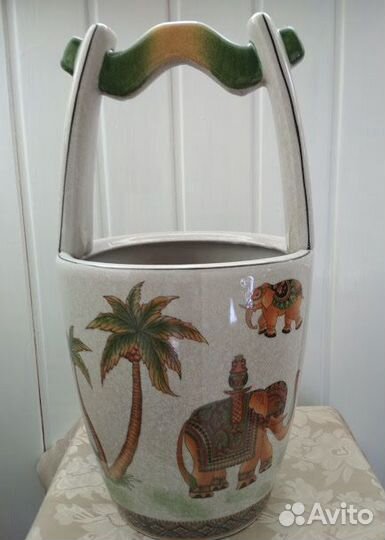 Ваза напольная, кашпо керамика корзинки