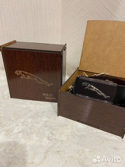 Ремень из натуральной кожи в подарочной коробке