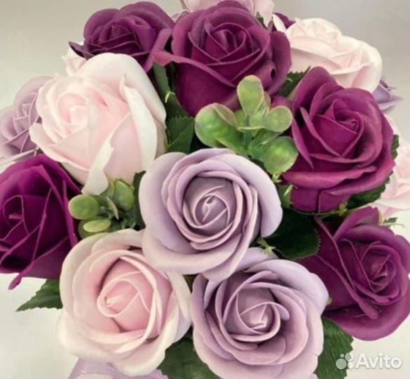 Букеты из мыльных роз.Ручная работа