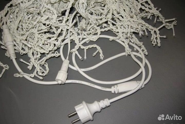 Гирлянда уличная бахрома 12 м желтый с мерчанием