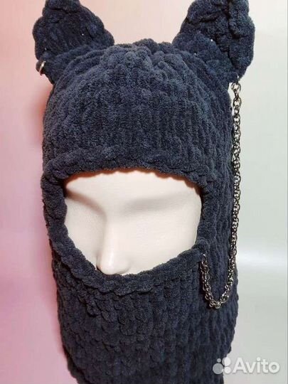 Балаклава шапка с ушками