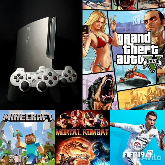 Sony Playstation 3 Slim (Прошита) + 900 Игр