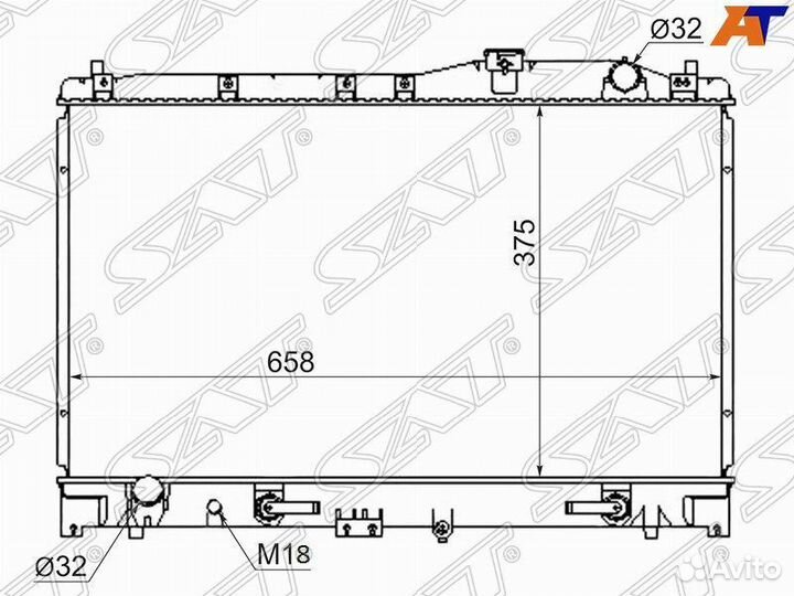 Радиатор охлаждения Хонда Рафага 2.0/2.5 95-98