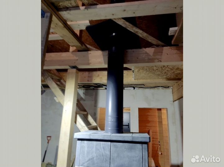 Печь камин теплонакопительная