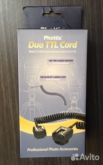 Кабель Phottix Duo для управления двумя TTL вспышк