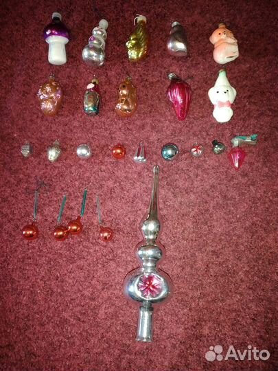 Игрушки ёлочные, верхушка и ёлочка, СССР