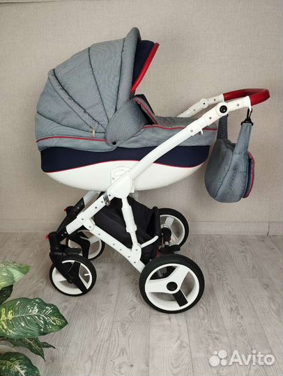 Коляска 3в1 Альпина Ретрус (гелевые колеса)
