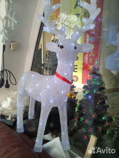Олень акриловый светодиодный