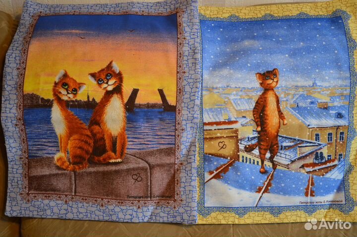 Наволочки дл я подушек на диван с Котами