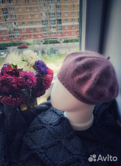 Берет вязаный