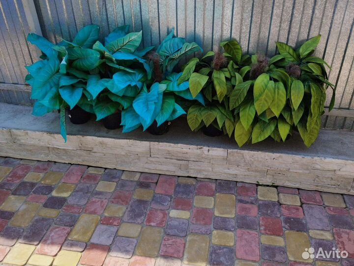 Искусственные цветы в горшках бу