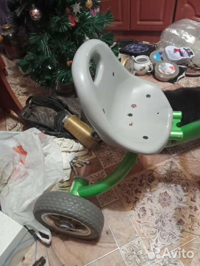 Детский трехколесный велосипед стальной корпус