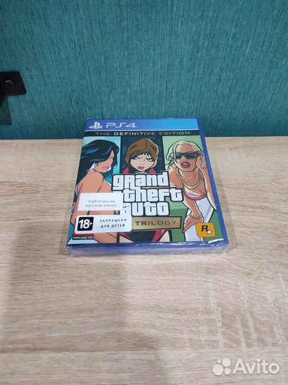 Игра PlayStation 4 GTA Trilogy Трилогия Диск новый