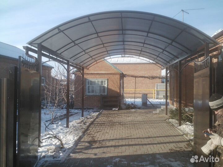 Навесы из поликарбоната и др. металлоконструкции