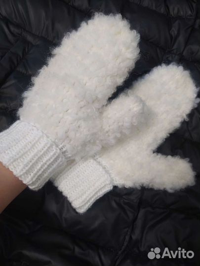 Варежки, вязаные варежки, варежки барашки