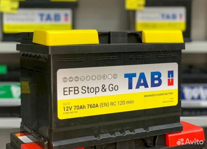 Аккумулятор новый TAB EFB stop&GO 70Ач