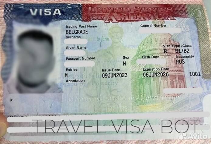 Оформление визы США, шенген, бот на визу США