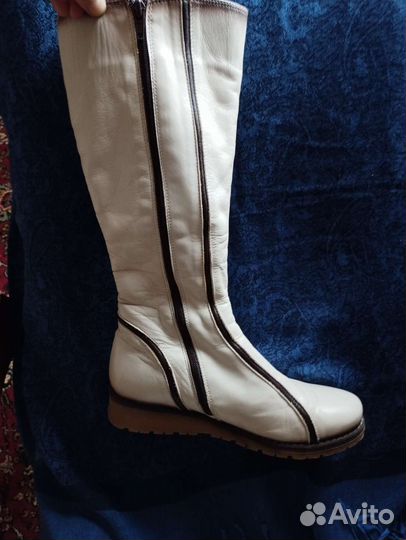 Сапоги ботинки, челси зима, натуральная кожа и мех