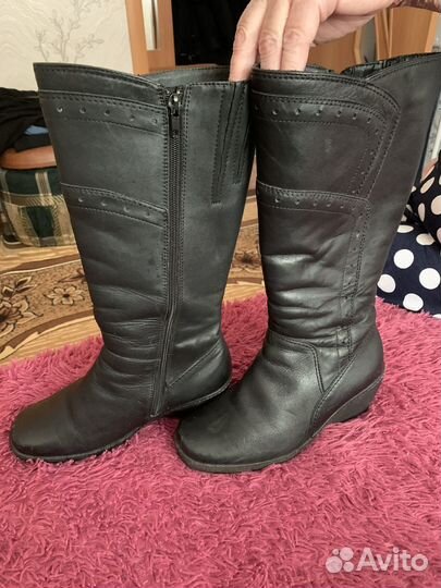 Сапоги зимние натуральная кожа, натуральный мех