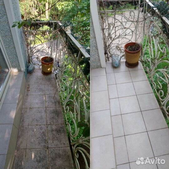 Машинная роторная чистка пола (мытье)