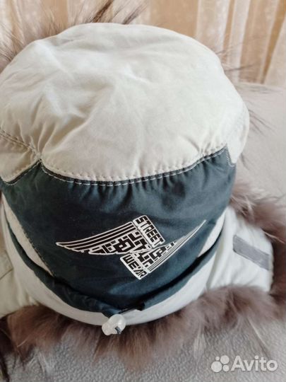 Шапка для мальчика с мехом чернобурки